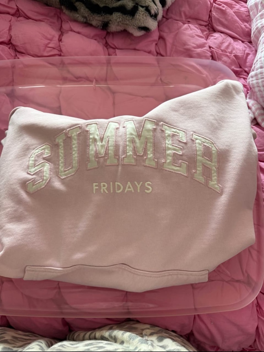 Gap Pink 'Summer Fridays' Pullover Sweatshirt